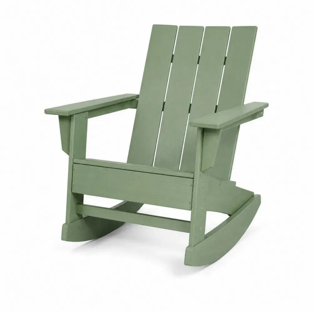 Gartenschaukelstuhl Adirondack mit Armlehnen aus HDPE salbeigrün 82 x 76 x 94 cm