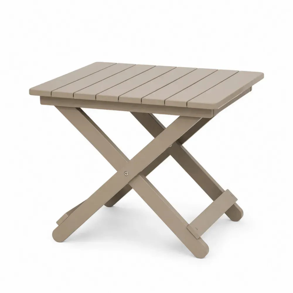 Gartentisch Klapptisch quadratisch 70 x 70 x 72 cm Akazienholz Lamellentischplatte Taupe