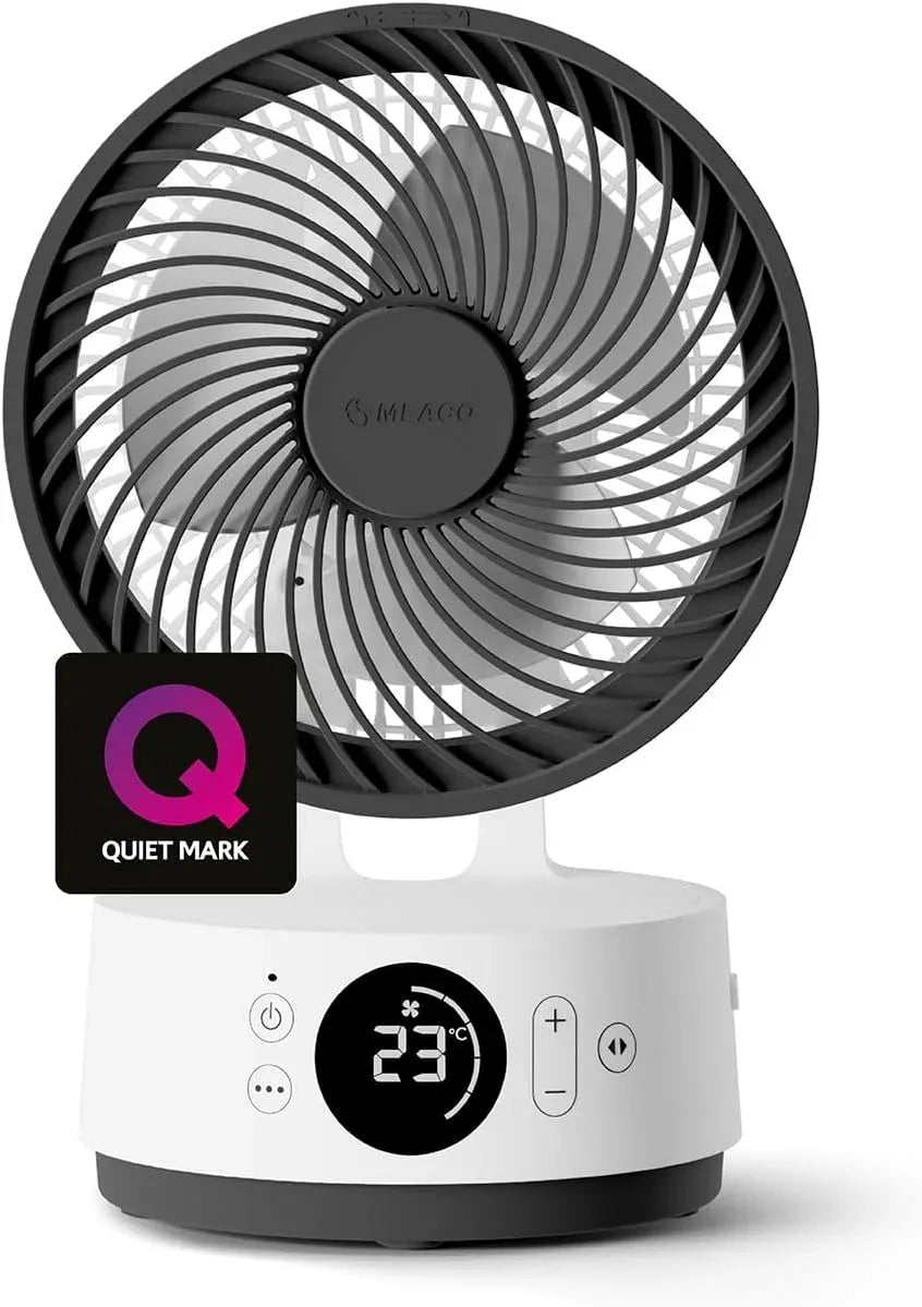 Ventilator, 15,2 cm, 22 dB, tragbar, leise, Meaco Fan Sefte® Tragbarer Akku-Luftzirkulator, 26 Stunden Laufzeit, wiederaufladbar + Fernbedienung