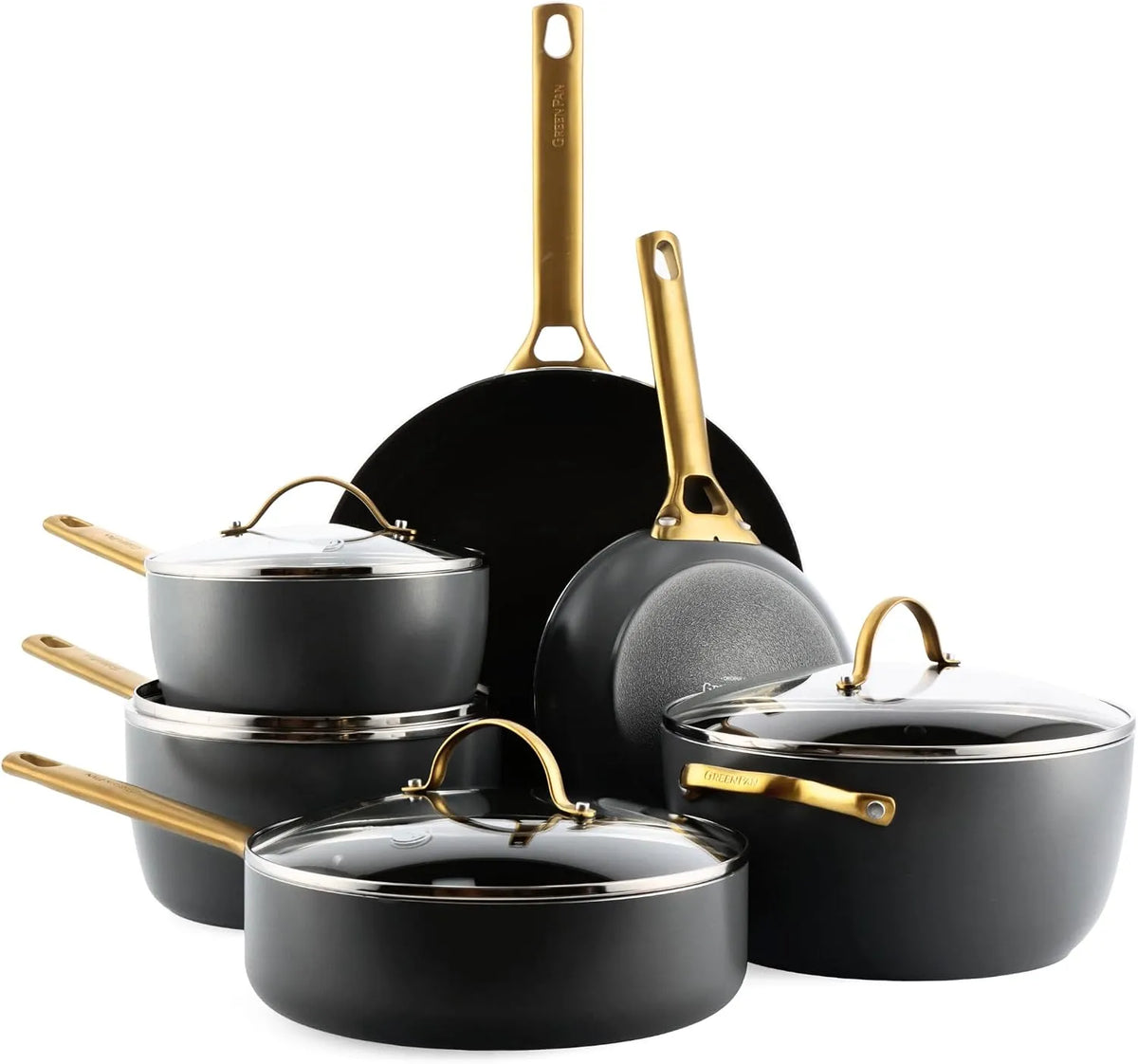Backofen, Antihaftbeschichtung, Schwarz, 10 Teile, PFAS-frei