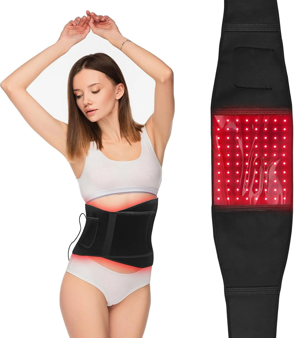 660nm 850nm Rotlichtlampe, Infrarotlampe, 3 Modi, für Rücken Schulter Gelenke, Hottoerak