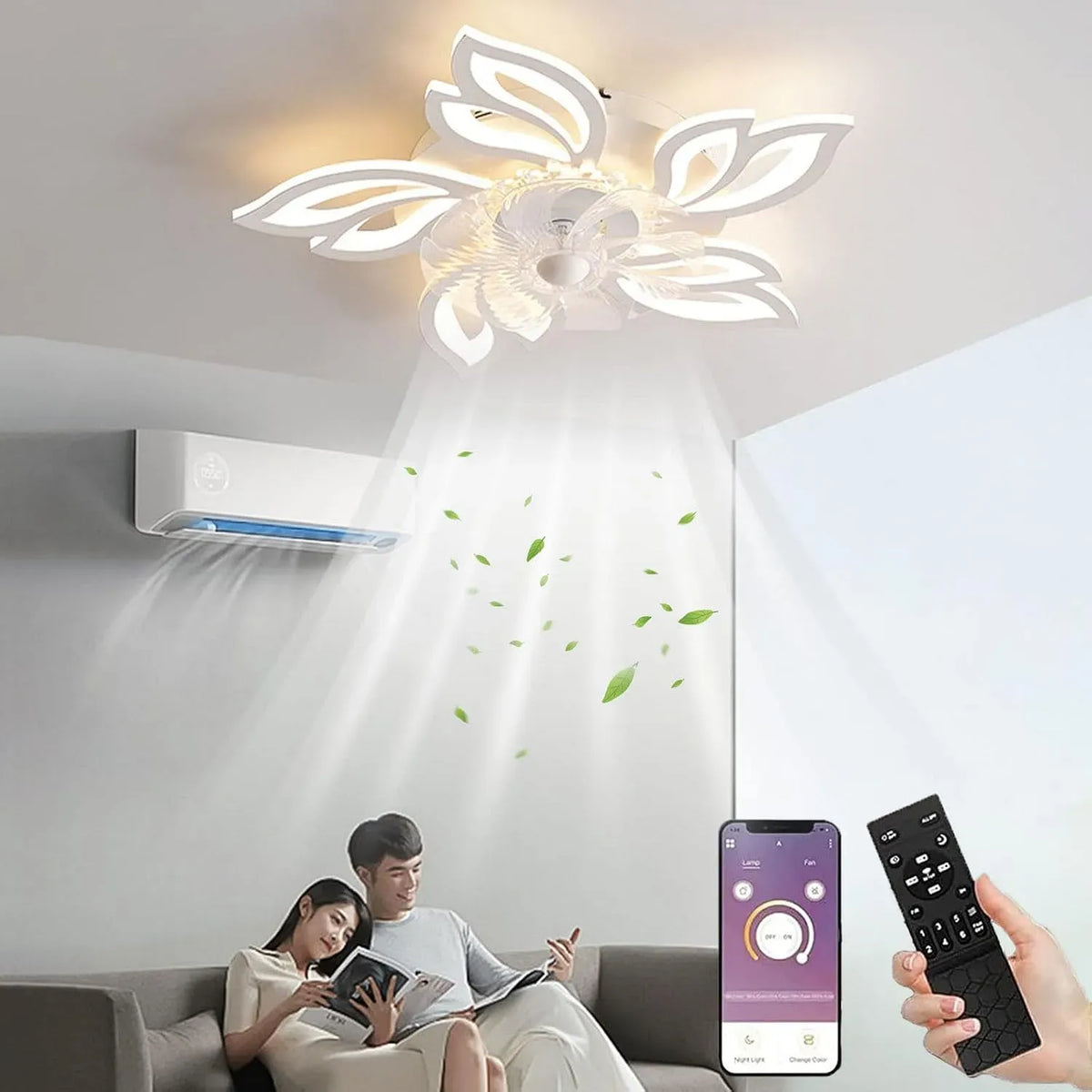 Ventilator, 60 W, LED, Wohnzimmergestaltung, leise