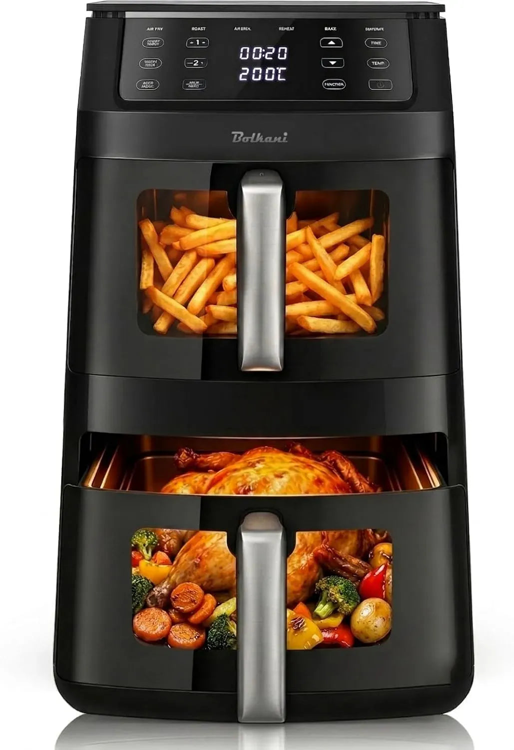 Heißluftfritteuse 6-in-1, 11 L, 2500 W, Touch-Bedienung
