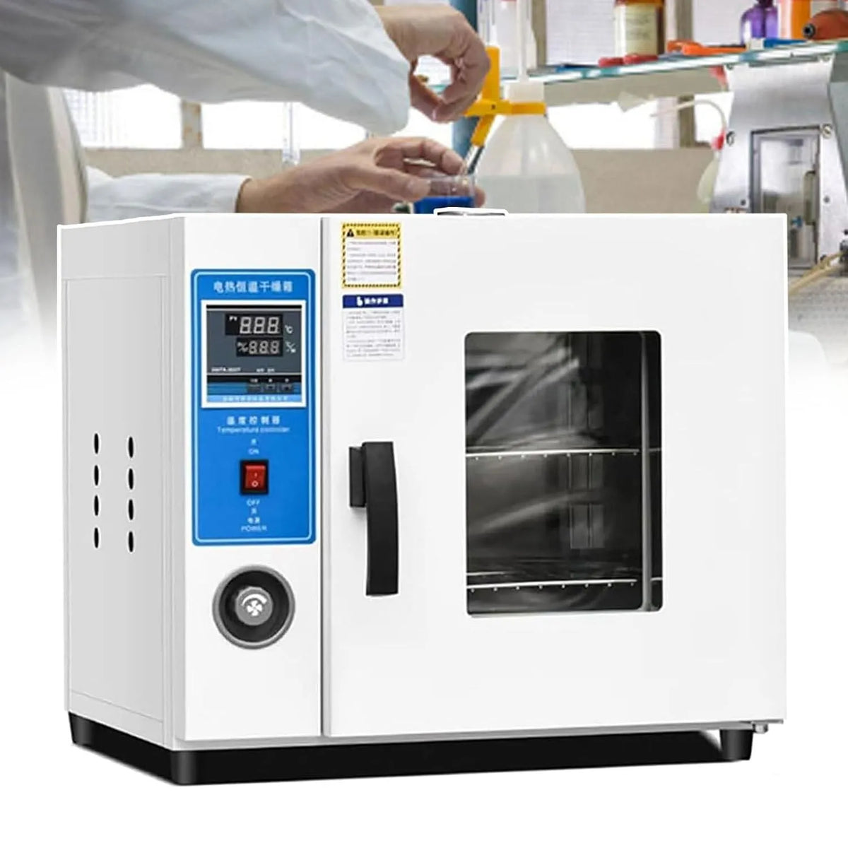 Vakuumtrockenschrank, Laborkonvektionsofen, Umlufttrockenschrank, 43 L, 10 bis 300 °C, Timer