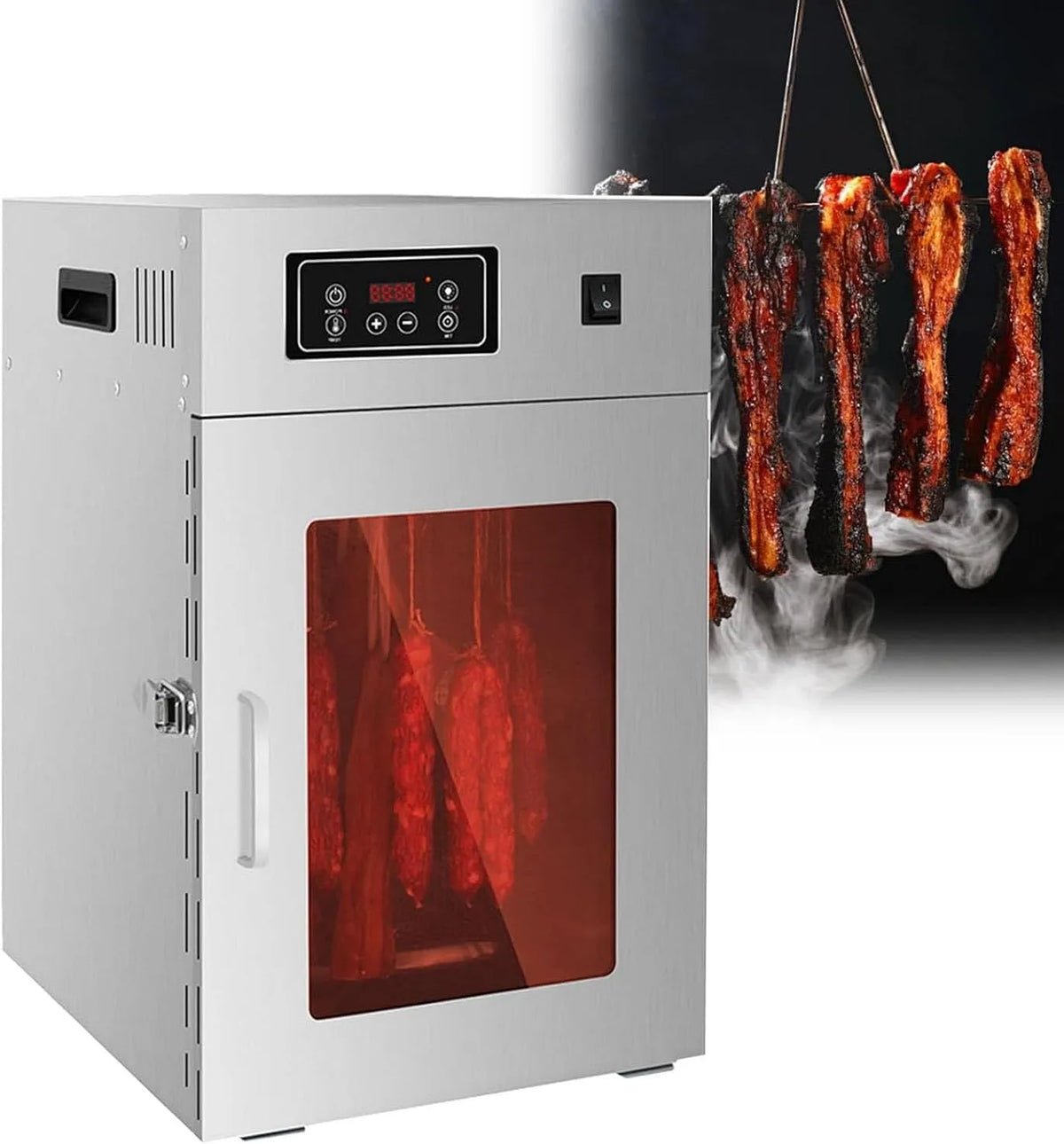 Wäschetrockner W 30 W/1000, 800 W, 1000 W, 5 kg, 30 bis 90 °C, Edelstahl, Biltong-Box-Trockenschrank Aus Edelstahl, Led-Bedienfeld