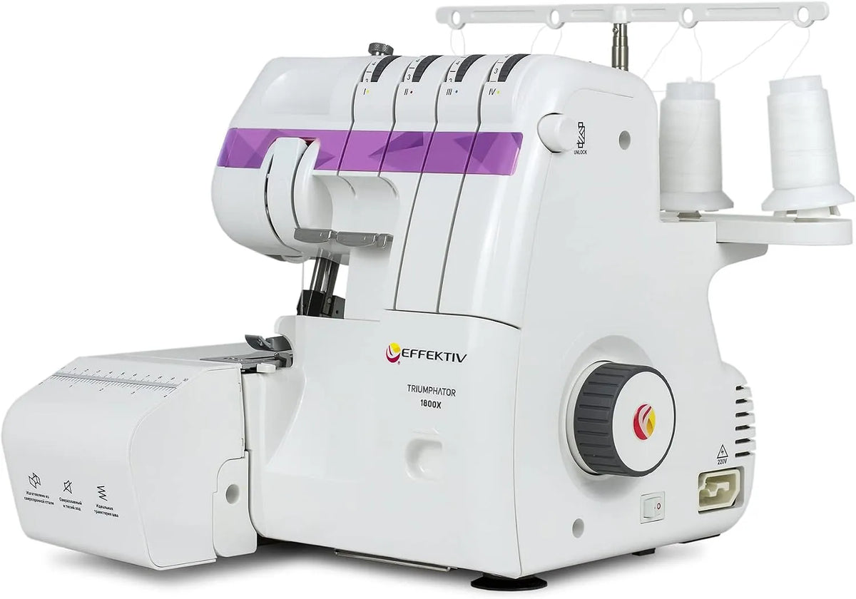 1800X Leistung-1350 Overlock-Nähmaschine, elektrische Nähmaschine, 120 W, 20 Stiche, 1350 Stiche, Triumphator