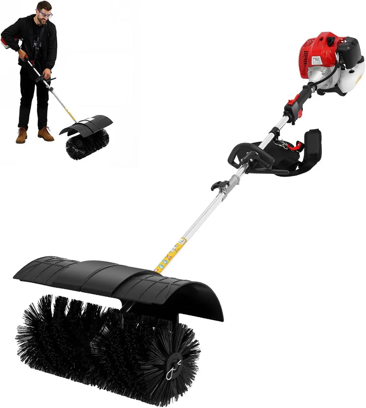 52CC 2-Takt Kehrmaschine, Schneefräse, Schneeräumgerät, Bodenkehrmaschine, 52cm, 52 cm, für Kunstrasenflächen, 2,3 PS