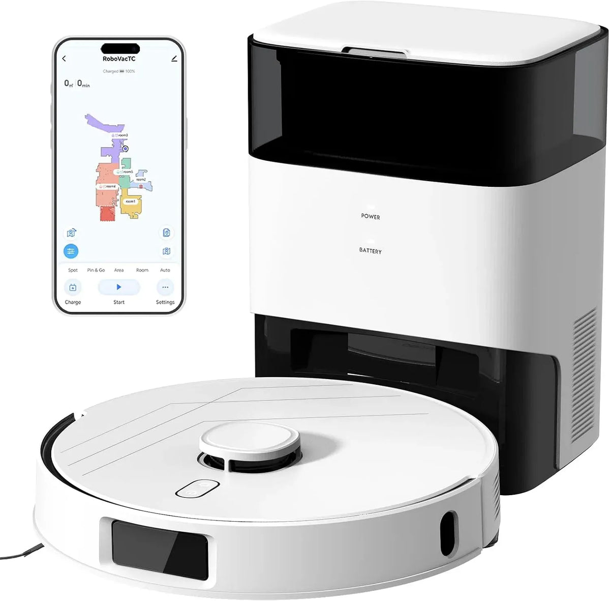 Saugroboter T30 3D-Hindernisvermeidung, 3.5 L, 3D-Optik, 12000Pa Saugkraft, Staubsauger Roboter mit Absaugstation 3