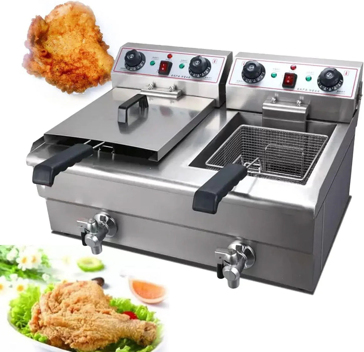 Multikocher, Fritteuse, elektrischer Multikocher, Edelstahl, für Gewerblich