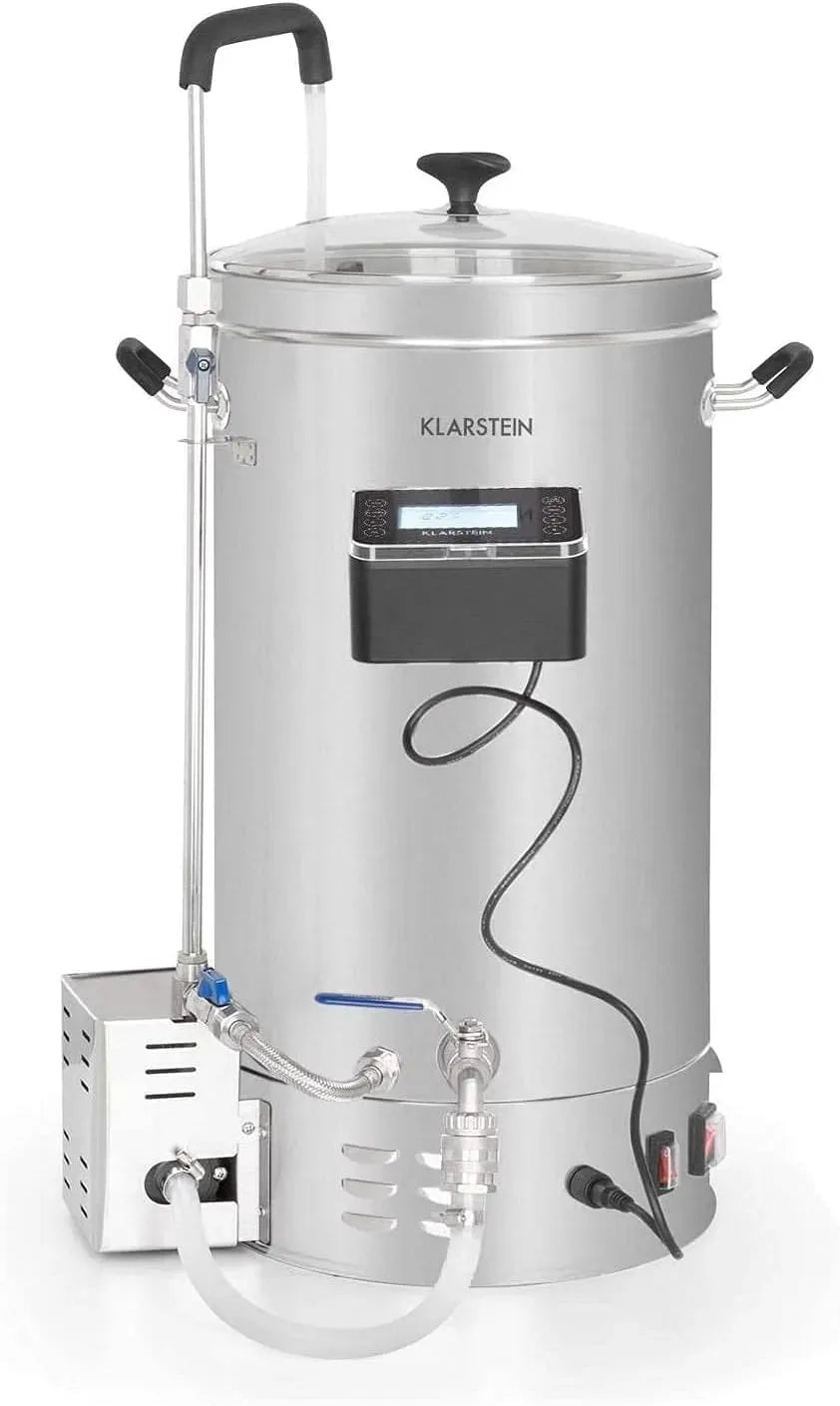Klarstein Bierbrauanlage, Umwälzpumpe, Gärbehälter, 30 L, 2500 W, Touch-Bedienung, Timer, Edelstahl