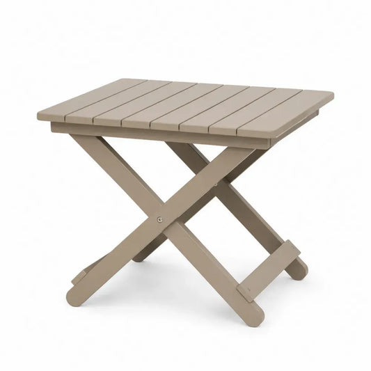 Gartentisch Klapptisch quadratisch 70 x 70 x 72 cm Akazienholz Lamellentischplatte Taupe