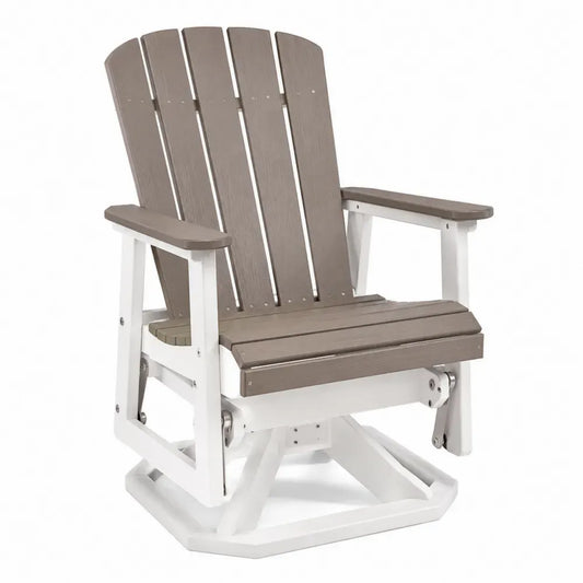 Gartenstuhl Gleiter Adirondack-Stuhl mit Armlehnen HDPE-Polyethylen Taupe Weiß 76 x 86 x 101 cm