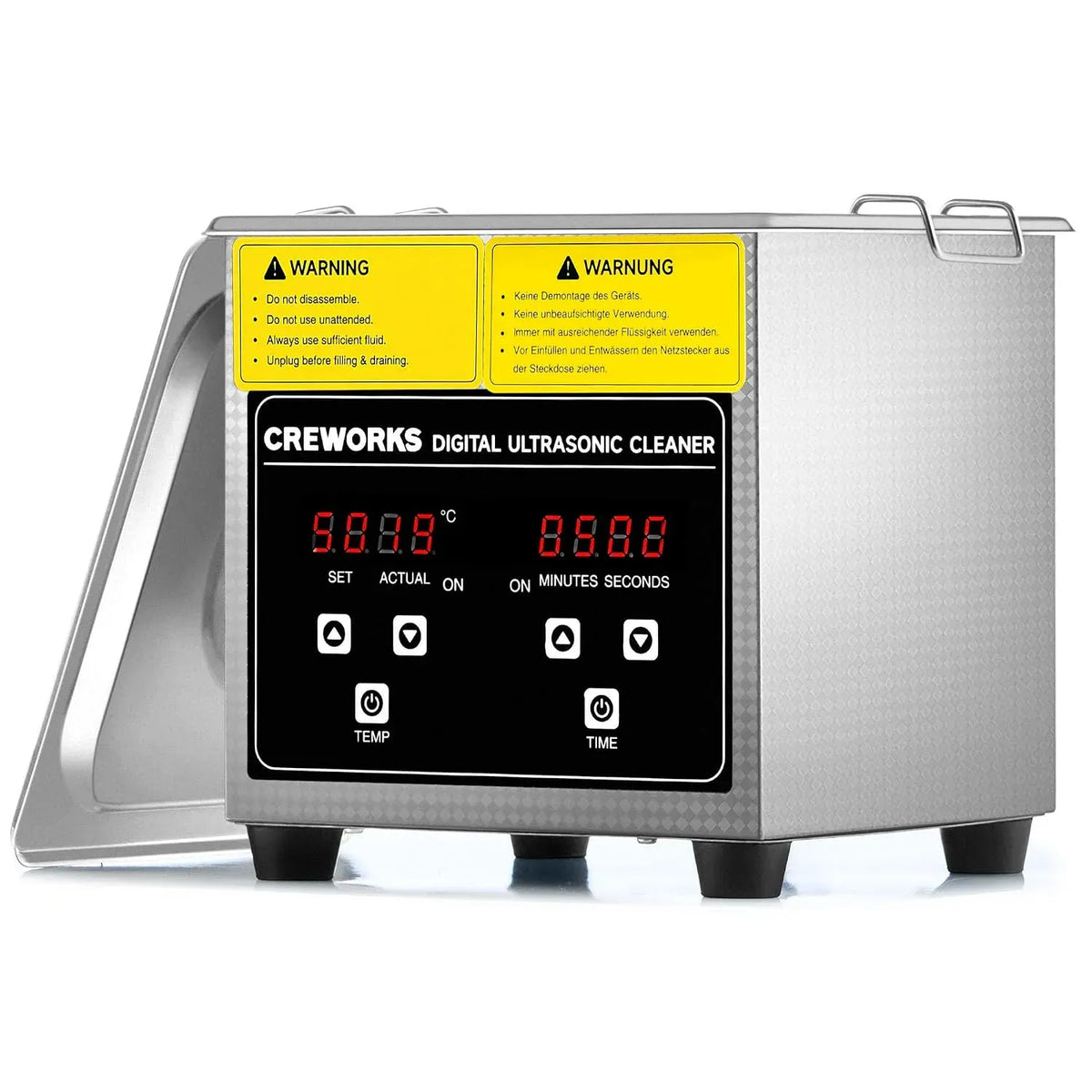Ultrasonic Cleaner, Ultraschallreinigungsgerät, Ultraschallreiniger, Ultraschallgerät, Heizung, 1,2 L, Timer, Wärmefunktion, für Brillen, CREWORKS