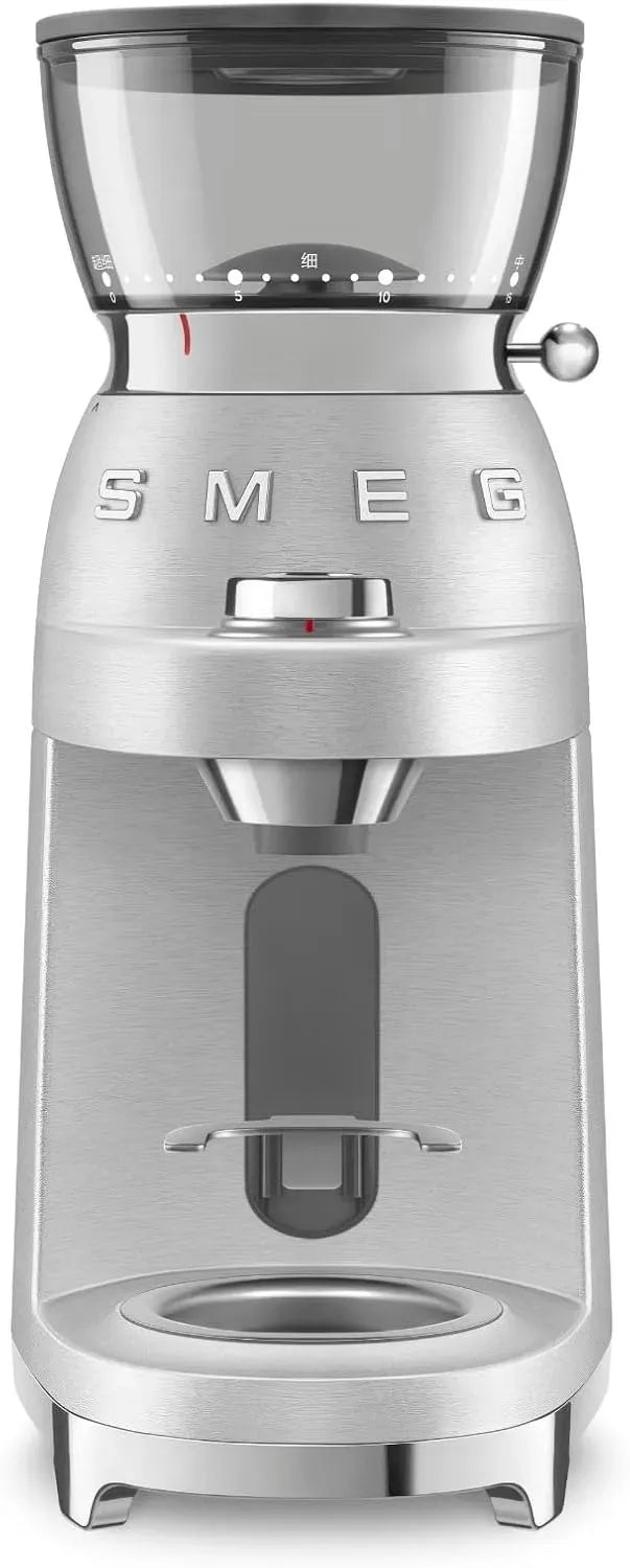 Smeg CGF02SSEU Kaffeebohnenbehälter, Kaffeemühle, Kaffeebohnenmühle, 150 W, 240 g, Edelstahl, aluminium