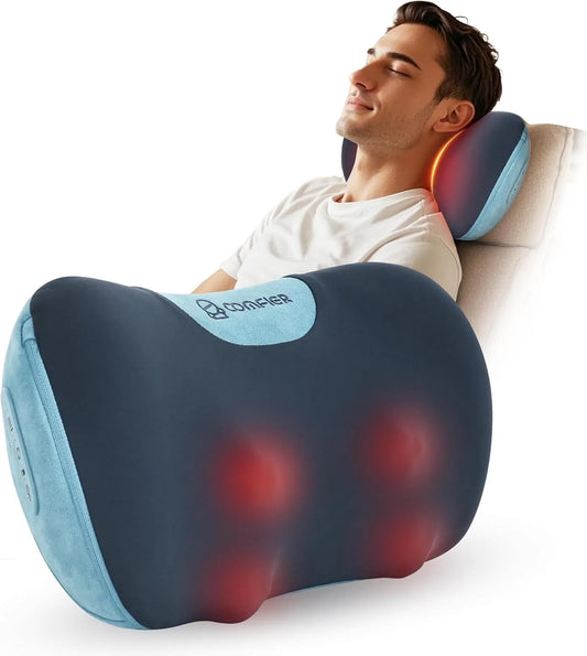 Massagekissen, Massagegerät, Wärmefunktion, für Nacken Schulter Rücken, COMFIER