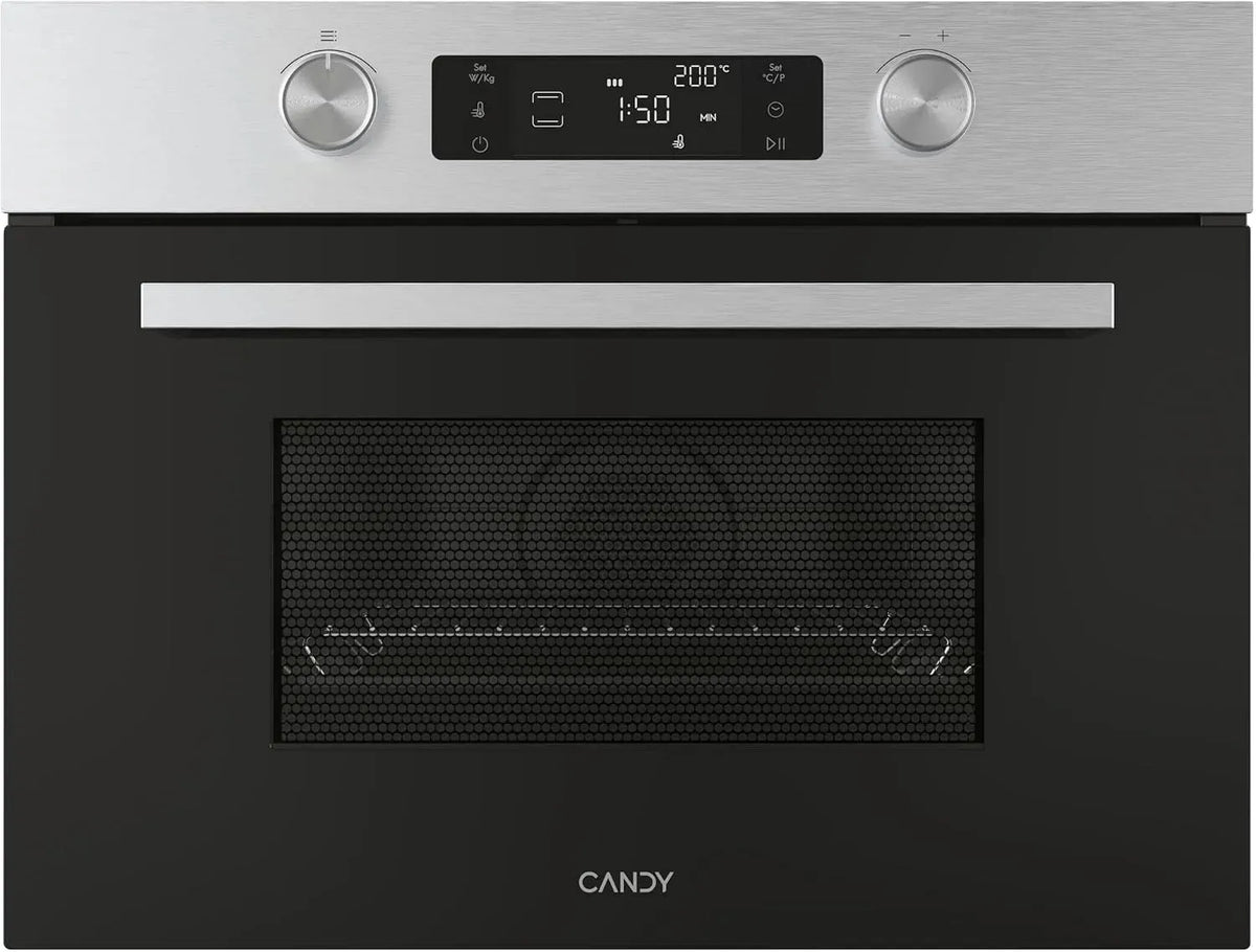 Candy CA4MWNBB6N W-1750 Mikrowelle, 44 L, 900 W, 1750 W, Grill, Kindersicherung, Auftaufunktion, Edelstahl, Mikrowellenofen, 13 Automen