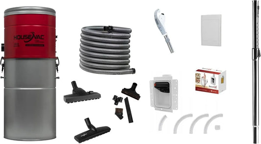 Staubsauger 15.2m 755AirWatt, Einbau, sowie 1x Einbau-Set & Installationsmaterial, 1x Schlaucheinzug in der gewünschten Länge, 15.2 m