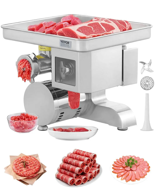 VEVOR Wurstmaschine, Fleischwolf, 5 kg/Min, 5 mm, Restaurant, Edelstahl, VEVOR 5