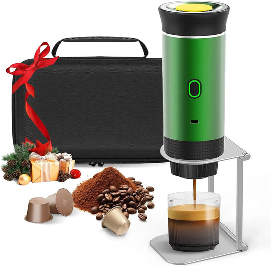 Espressomaschine, tragbar, Camping, Grün, Kaffeemaschine für Espresso