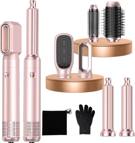 Wäschetrockner, Trockner für Wäsche, Rundbürstenföhn, MogaWave pro Air styler 6 in 1 Hairstyler set Airbrush Haarstyler mit Warmluftbürste