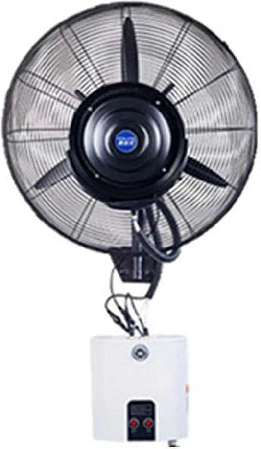 Ventilator, Industrie, Ventilator zur Luftzirkulation, Oszillierender Wandventilator mit Nebelkühlung