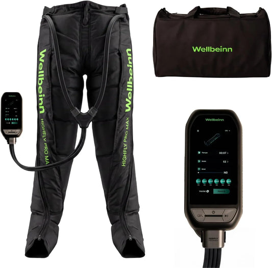Beinmassagegerät, Pressotherapiegerät für Beine, LCD-Display, für Gesäß und Lendenbereich