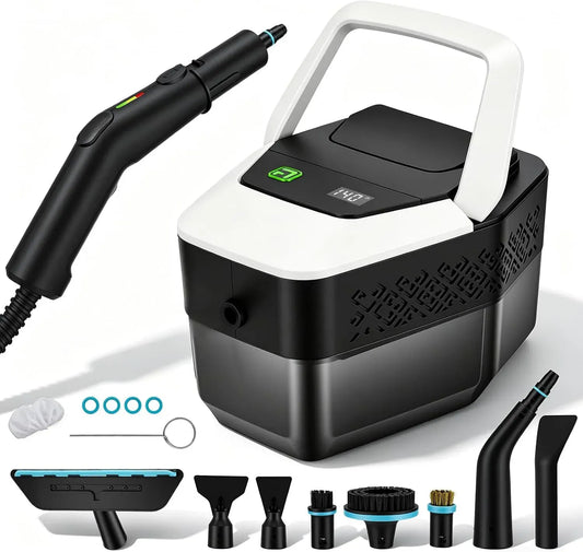Dampfreiniger, 2500 W, Druckdampf, tragbar, großer Wassertank, Einsatz auf Böden, in Küche, Auto und an Fenstern, Tragbarer 4Bar Hochdruck