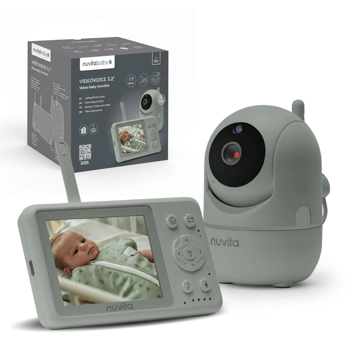 Monitor, Nuvita 300m, 2 Temperaturzonen, HD Kamera 360° Pan & Tilt, VOX