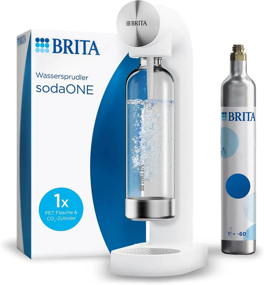 CO2-Zylinder PET-Flasche, Weiß, BRITA, Wassersprudler sodaONE weiß inkl