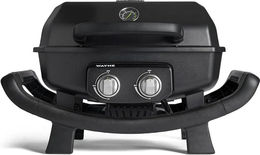WAYNE 4 2-Brenner Balkongrill, Gasgrill, Grill mit Gasbetrieb, 4,4 kW, tragbar