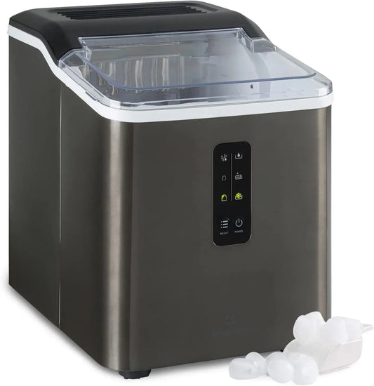 Klarstein 12kg/24h Eiswürfelmaschine, 1,5 L, Camping, Selbstreinigend mit 1,5L Eiswürfelbehälter