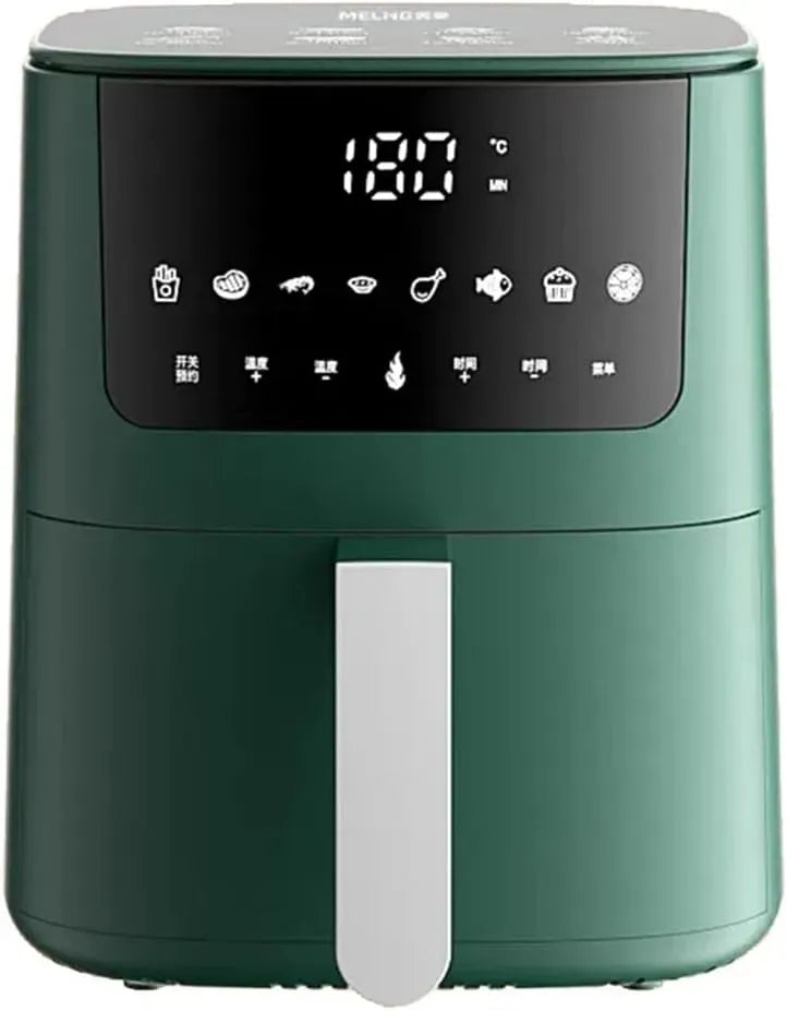 Heißluftfritteuse, 7,5 L, 1000 W, Touch-Bedienung, Grün, 7.5 L