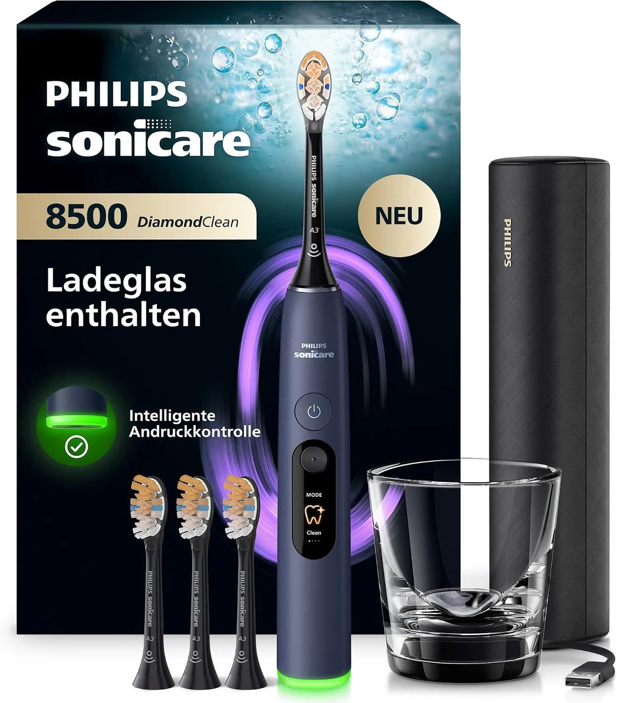 Philips HX8515/13 Zahnbürste, Elektrozahnbürste, IPS-Panel