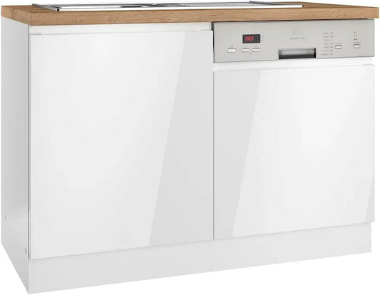 Geschirrspüler, Weiß, Spülmaschine für Geschirr, Spülenschrank, Lomadox Spülenschrank mit Nische für Geschirrspüler