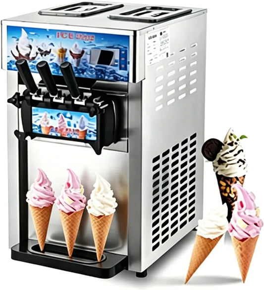 ZM-168 Eiscrememaschine, Eismaschine, Speiseeismaschine, 6 L, 2200 W, 28 L/h, gewerblich, Restaurant, für Restaurant