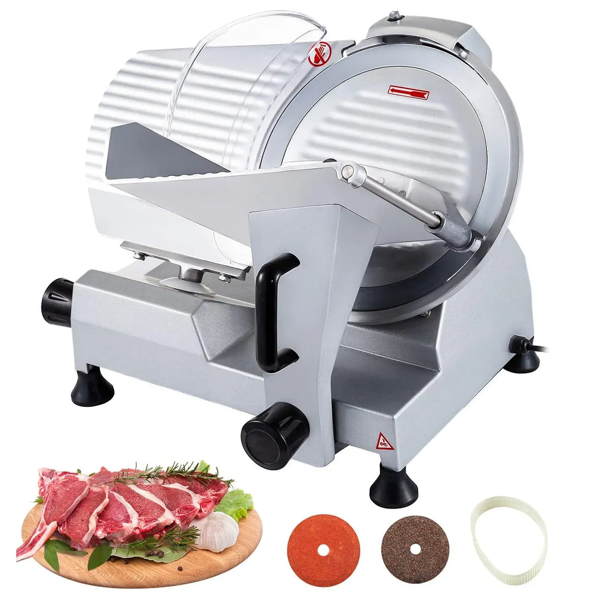 VEVOR Lebensmittelschneider, Aufschnittmaschine, Allesschneider, Schneidemaschine für Lebensmittel, 30,48 cm, 320 W, 15 mm, gewerblich, für Fleisch