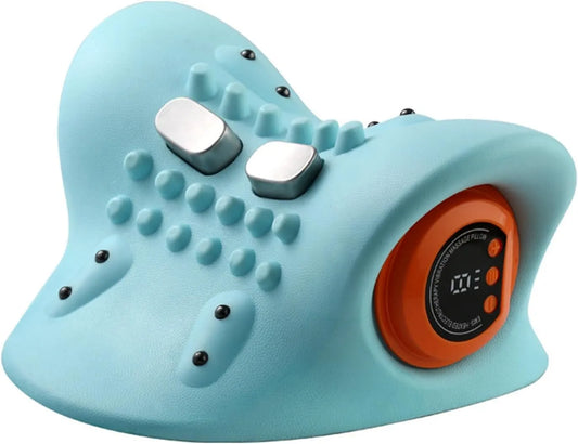 4-in-1 Nackenmassagegerät, Heizung, Massageapparat für Nacken und Rücken, 3 Modi, Wärmefunktion, kabellos, azouna