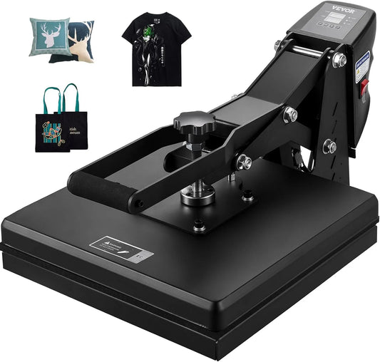 VEVOR Drucker, 15 Zoll, Schwarz, 15 x 15 Zoll Wärmepresse für T-Shirts