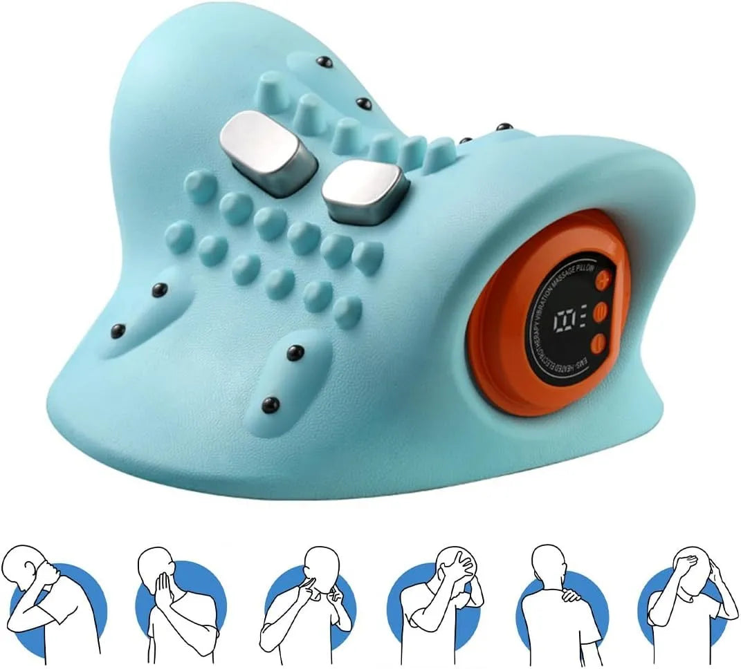 4-in-1 Nackenmassagegerät, Massageapparat für Nacken und Rücken, Wärmefunktion, für Zuhause