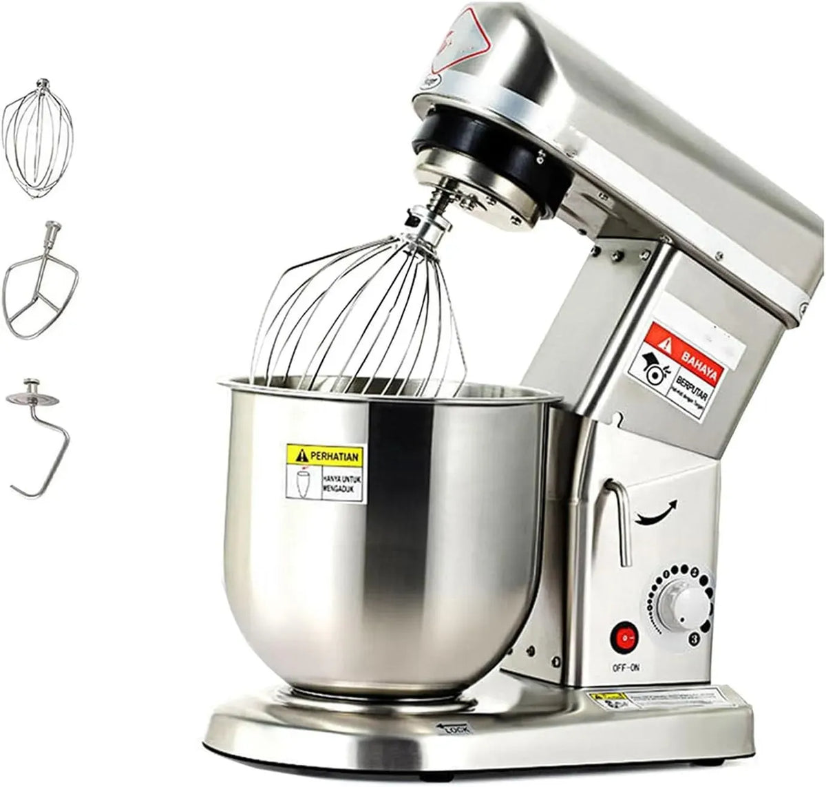 Standmixer, 10 L, 3 Geschwindigkeiten, Küchen-Multifunktionsmixer 10L