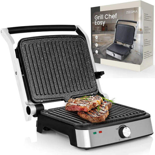 Toaster, ZEEGMA GRILL EASY 2 2-in-1, elektrischer Brotröster, CHEF EASY 2-in-1 Elektrogrill und Panini-Toaster