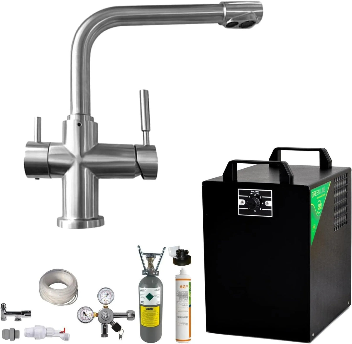 Küchenarmatur, 25 L, Tafelwassergerät BT-25U 3-Wege, Edelstahl