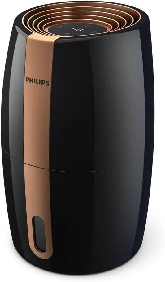 Philips Luftbefeuchter, IPS-Panel, Schwarz, für Räume bis 32 m2