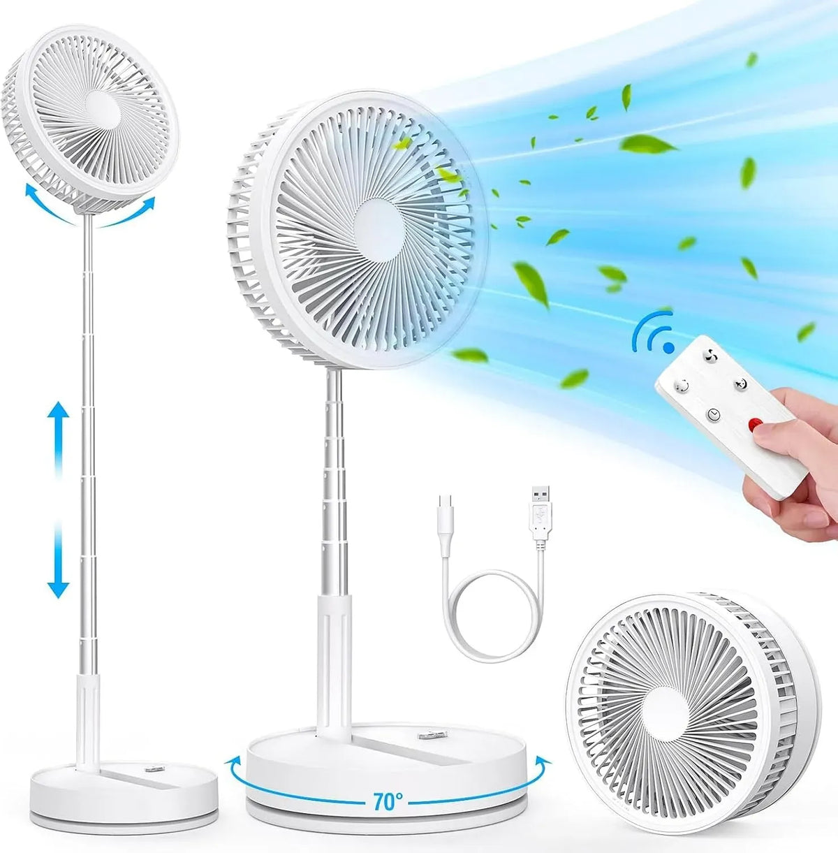 Ventilator, LIPETY 8000mAh, tragbar, USB, leise, Camping