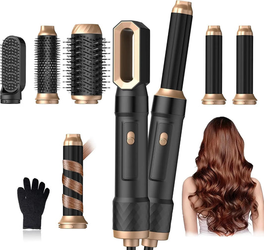 Wäschetrockner, 1000 W, Schwarz, Hairstyler 6 in 1 Air Styler Set