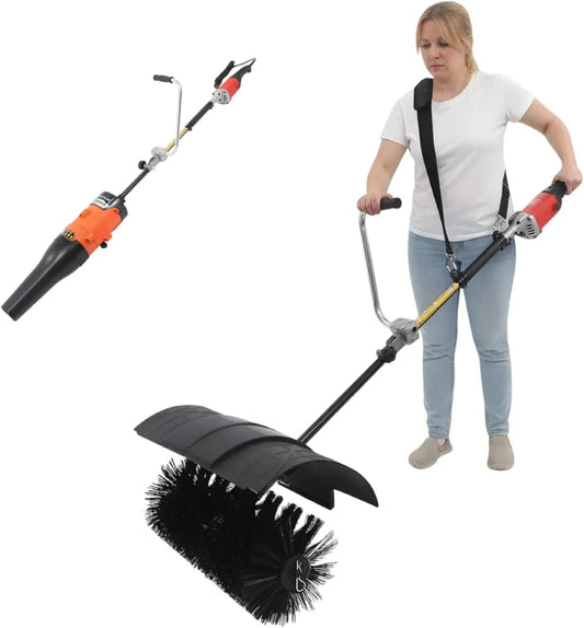 2-in-1 Außenreiniger, Kehrmaschine, Bürste, Bodenkehrmaschine, 55cm, 55 cm, für Hof Rasen Terrasse