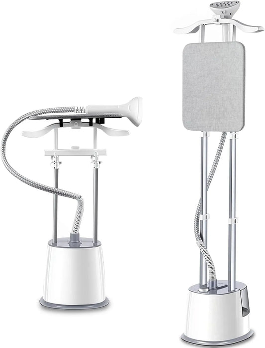 70Min Fast Heat-Up, Continuous Steam, 2000W Garment Steamer and Clothes Steamer with Stand, Tank, Vertical Steamer for All Fabrics, 2.5 L
