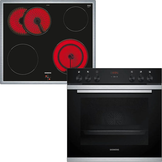 Siemens iQ500 EQ210KA01 Kochfeld, 60 cm, Einbau, 3D-Optik, Weiß, Einbau-Herd-Set, 3D Heißluft