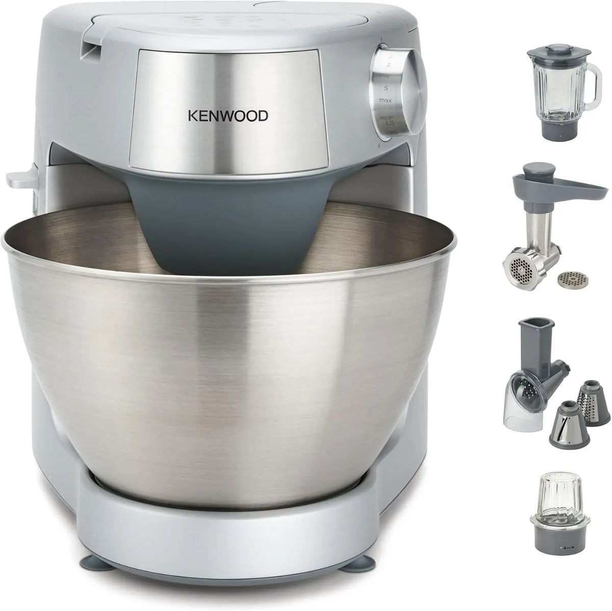 Kenwood KHC29A.X0SI Küchenmaschine, 4,3 L, Edelstahl, Set mit 12 Zubehörteilen