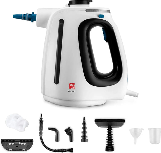 Dampfreiniger Di4 30s, 1350 W, Multifunktion, Weiß, Kontinuierlicher Dampf 32 g/min, 16 Min Dampf, 550 ml Tank, 3 m Schlauch